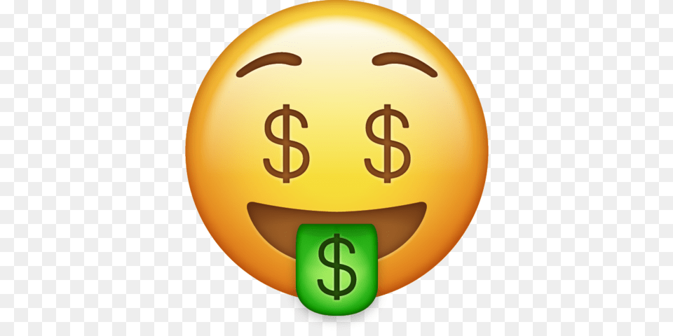 Money Emoji Transparent Background, Sphere, Text, Symbol, Astronomy Png Image