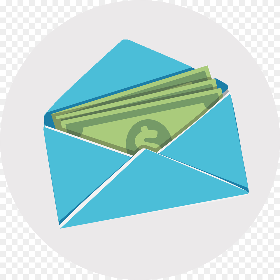 Money Envelope Icon Circle, Mail, Disk Png