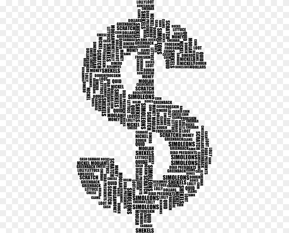 Money Euphemisms Black Illustration, Gray Png