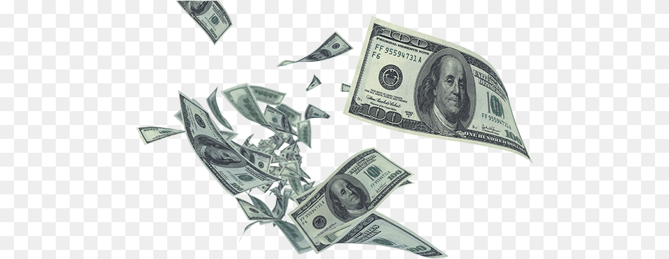 Money Flying, Dollar, Adult, Male, Man Png