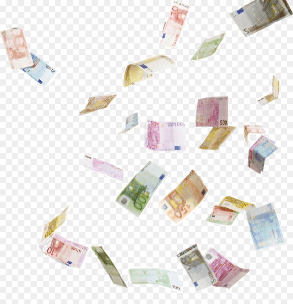 Money Flying Posh Rich Millionar Dinero Euros Money Falling Euro, Art, Collage, Mineral Free Transparent Png