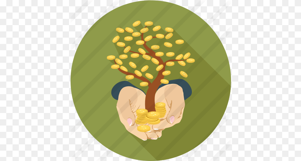 Money Icon, Gold, Body Part, Hand, Person Png Image