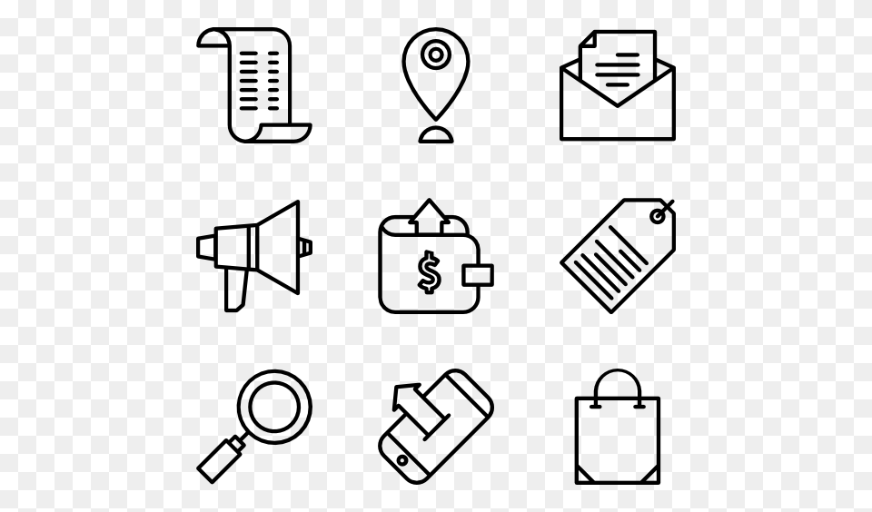 Money Icons, Gray Png