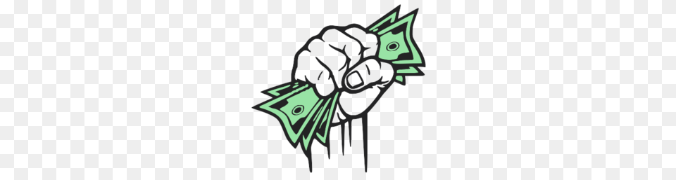 Money In Hand Cartoon Clipart Image, Body Part, Person, Fist Free Transparent Png