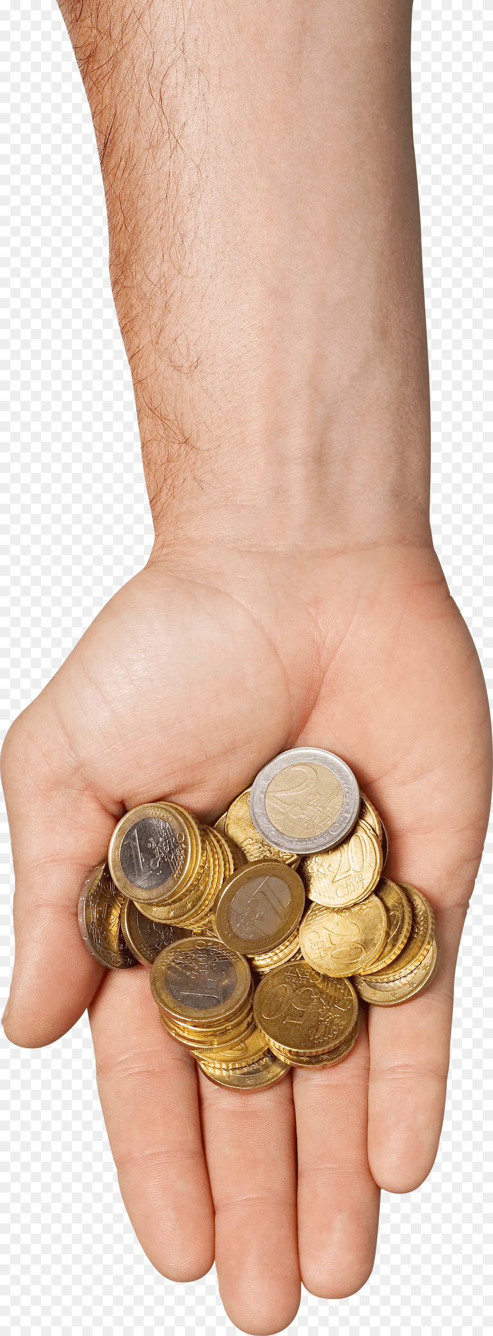 Money In Hand Coins In Hand, Sphere, Clothing, Hoodie, Knitwear Png Image