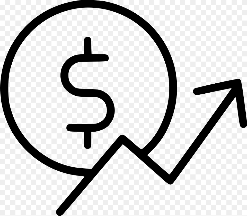 Money Increase Dollar Sign Increase Money Icon, Stencil, Symbol Png Image