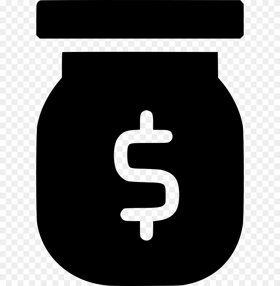 Money Jar Svg Icon Money Jar Icon, Stencil, Light Free Png Download