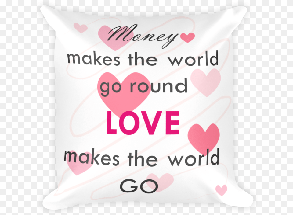 Money Makes World Go Round Quote Pillow Money Makes Sneaker Wars, Cushion, Home Decor, Bag, Animal Png Image