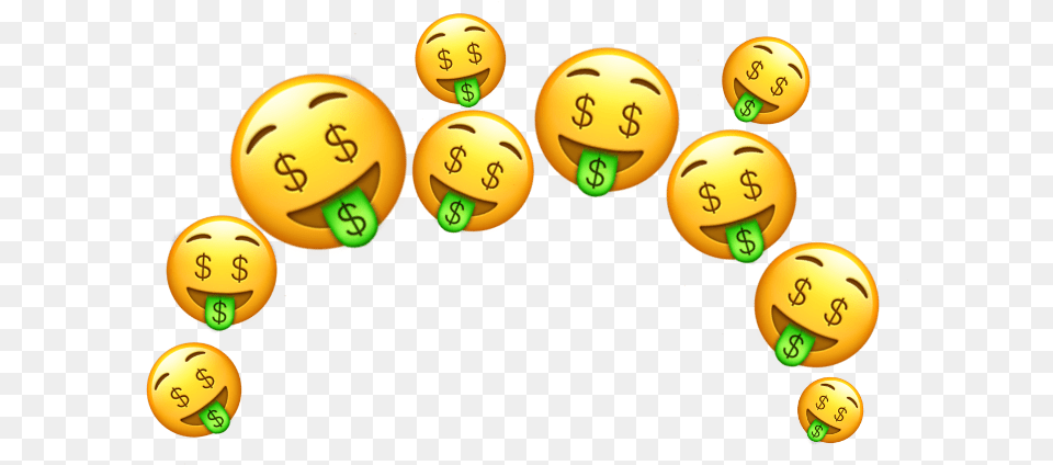 Money Moneyemoji Emoji Crown Emojicrown Iphone Money Emoji, Sphere, Text, Egg, Food Free Transparent Png