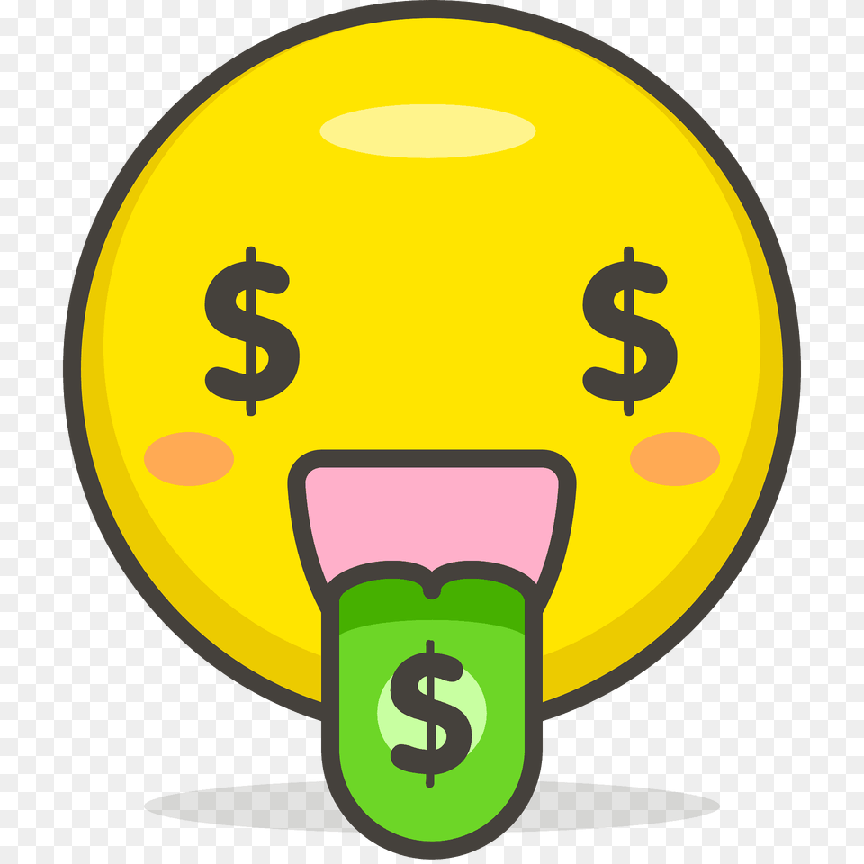 Money Mouth Face Emoji Clipart, Text Free Png