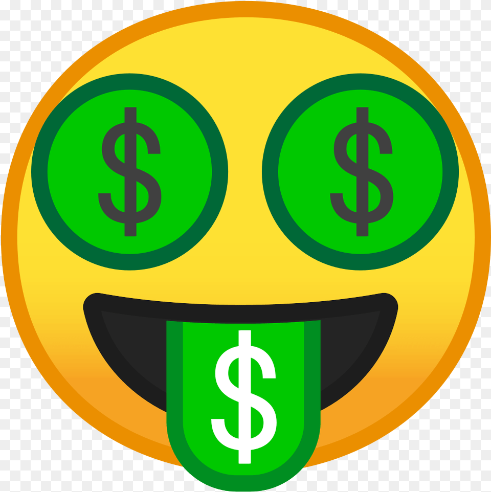 Money Mouth Face Icon Noto Emoji Smileys Iconset Google Art Gallery Of Ontario, Badge, Logo, Symbol, Text Free Png