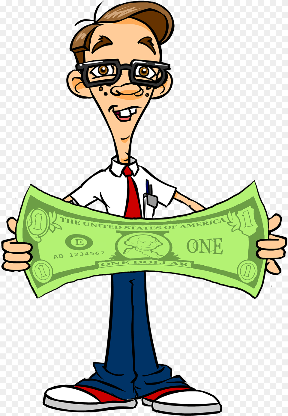 Money Nerd Clipart Download Cartoon Nerds, Person, Accessories, Glasses, Head Png