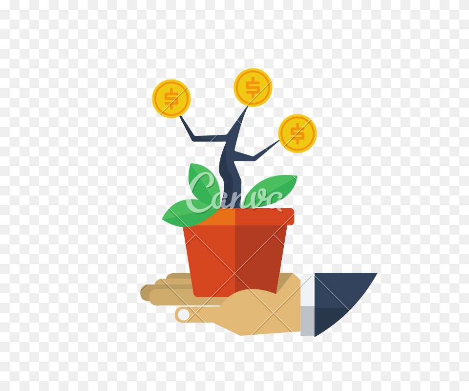 Money Plant Illustration Icon Png Image