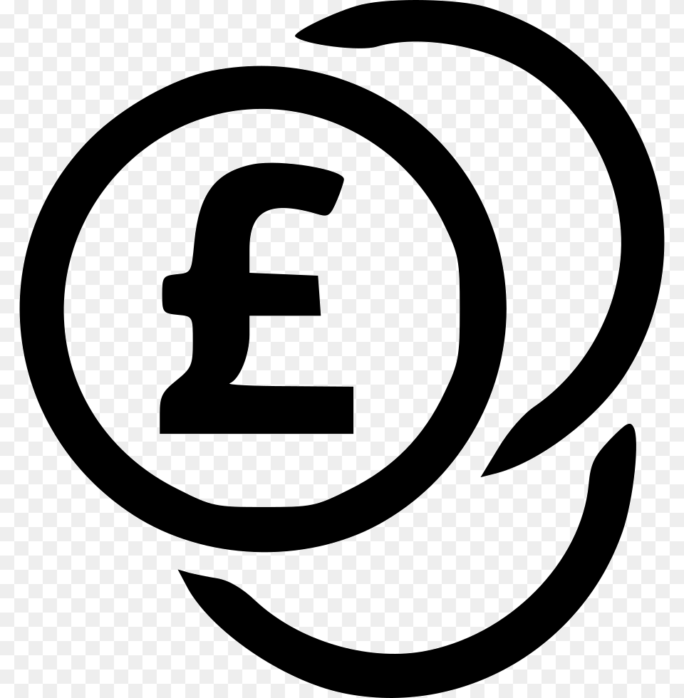 Money Pound Money Pound Icon, Stencil, Symbol, Text Free Png Download