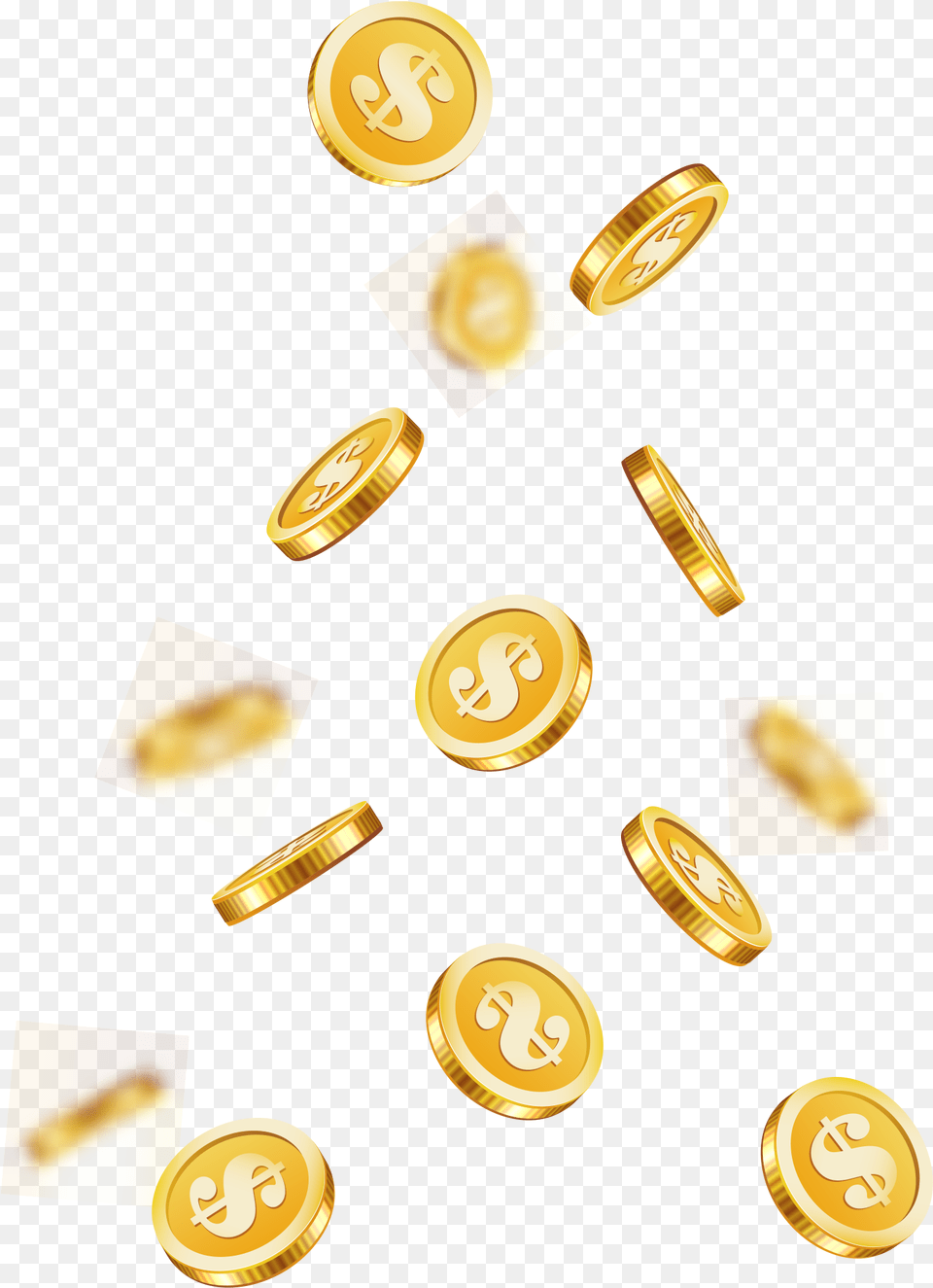 Money Raining Transparent Coin Rain, Gold, Treasure, Disk Png Image
