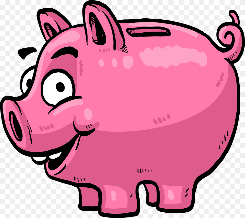 Money Saving Piggy Bank Clip Art Pink Piggy Bank Clipart, Piggy Bank, Animal, Fish, Sea Life Png Image