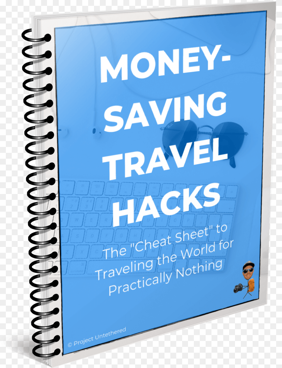 Money Saving Travel Hacks Ebook Cover Majorelle Blue, Advertisement, Poster, Accessories, Glasses Free Transparent Png