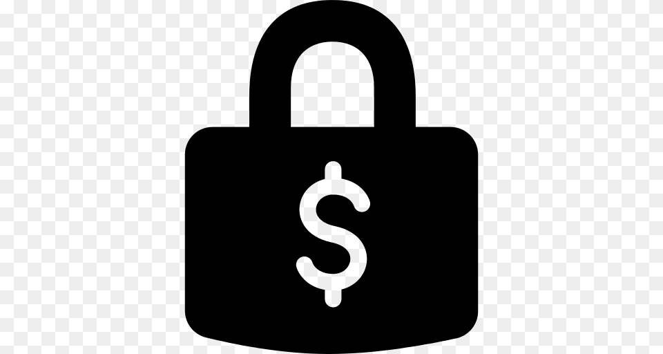 Money Security Locked Tool Icon, Gray Free Transparent Png
