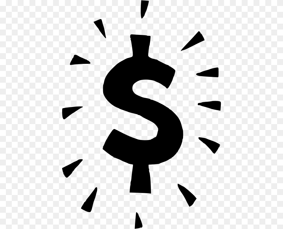 Money Sign Clipart, Gray Free Transparent Png