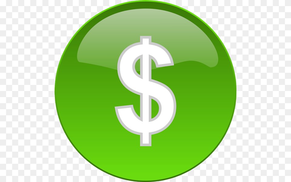 Money Sign Dollar Sign Cash Clip Art Clipart Money Clip Art, Symbol, Green, Disk, Text Png Image