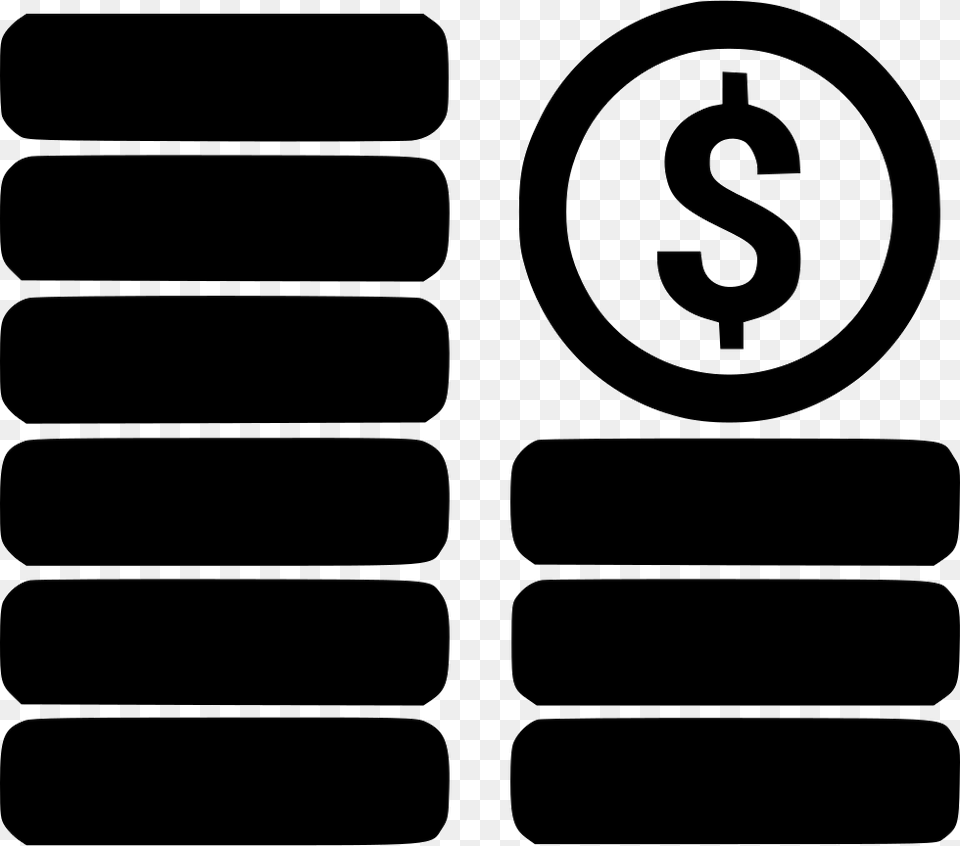 Money Stack Accounting Icon Black Amp White, Number, Symbol, Text Png