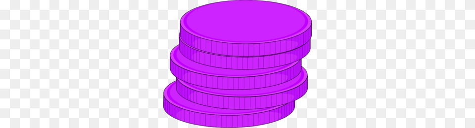 Money Stack Of Coins, Purple, Disk Free Png Download