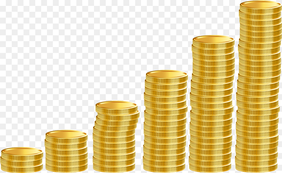 Money Stack Of Coins Clipart Image Gold Coins Stack, Treasure, Coin, Tape Png