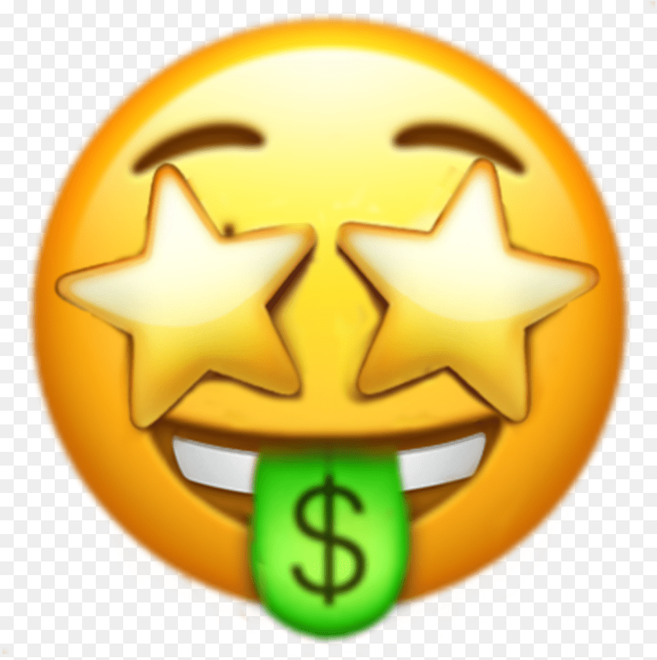 Money Star Emoji Iphone Mix Remix Dollar Eyes Emoji, Symbol, Helmet, Face, Head Free Png Download