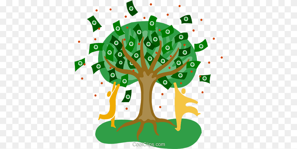 Money Tree Symbol Finance Royalty Vector Clip Art Money Tree Vector, Plant, Vegetation, Green Free Transparent Png