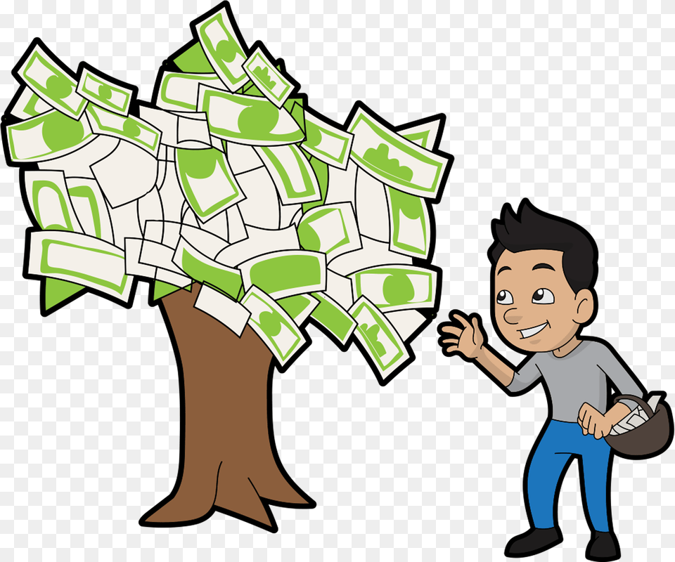 Money Tree U2013 Degree Or Not Harvesting Money Tree, Baby, Person, Art, Publication Png Image
