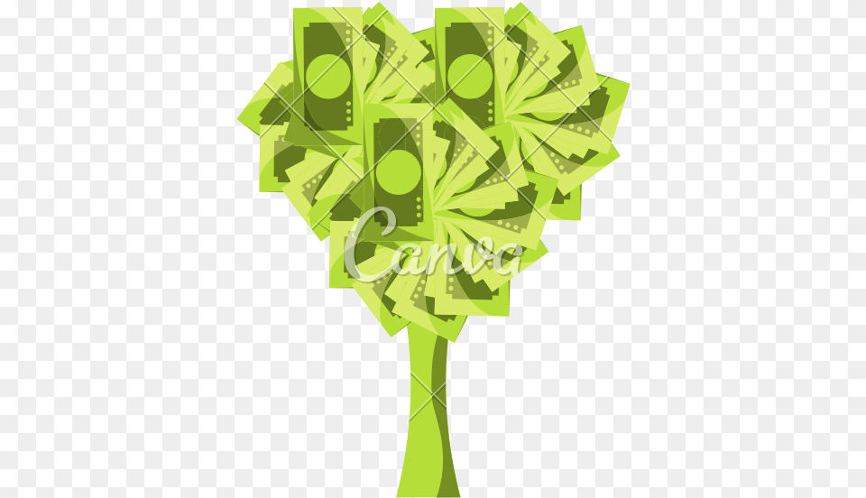 Money Tree Vector Illustration Christmas Tree, Green, Leaf, Plant, Herbs Free Transparent Png