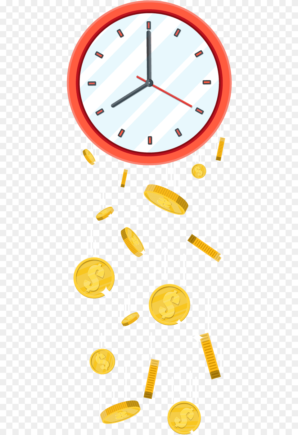 Money Wall Clock, Analog Clock, Appliance, Ceiling Fan, Device Png