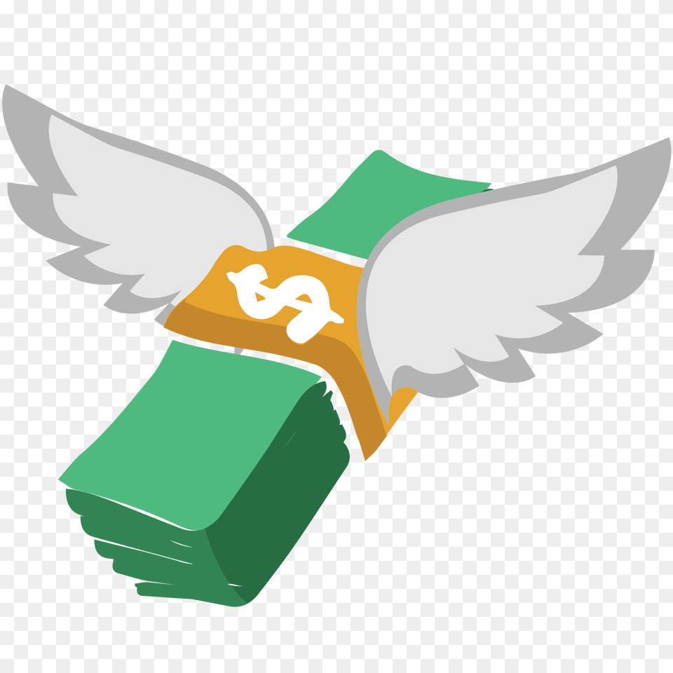 Money With Wings Emoji Clipart, Animal, Fish, Sea Life, Shark Free Transparent Png