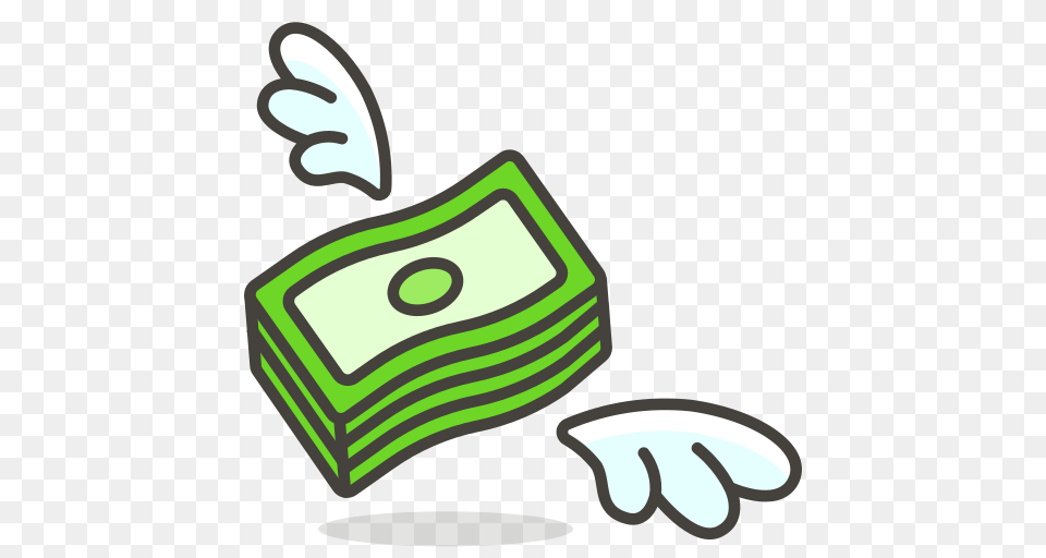 Money With Wings Icon Of Vector Emoji Free Transparent Png