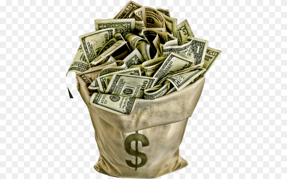 Moneybag Cash Sack Bucket Of Money, Bag, Dollar Png