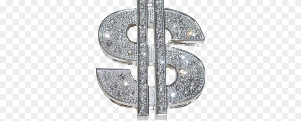 Moneysign Sign Money Symbols Symbol Silver Dollar Sign, Accessories, Chandelier, Lamp, Diamond Png Image