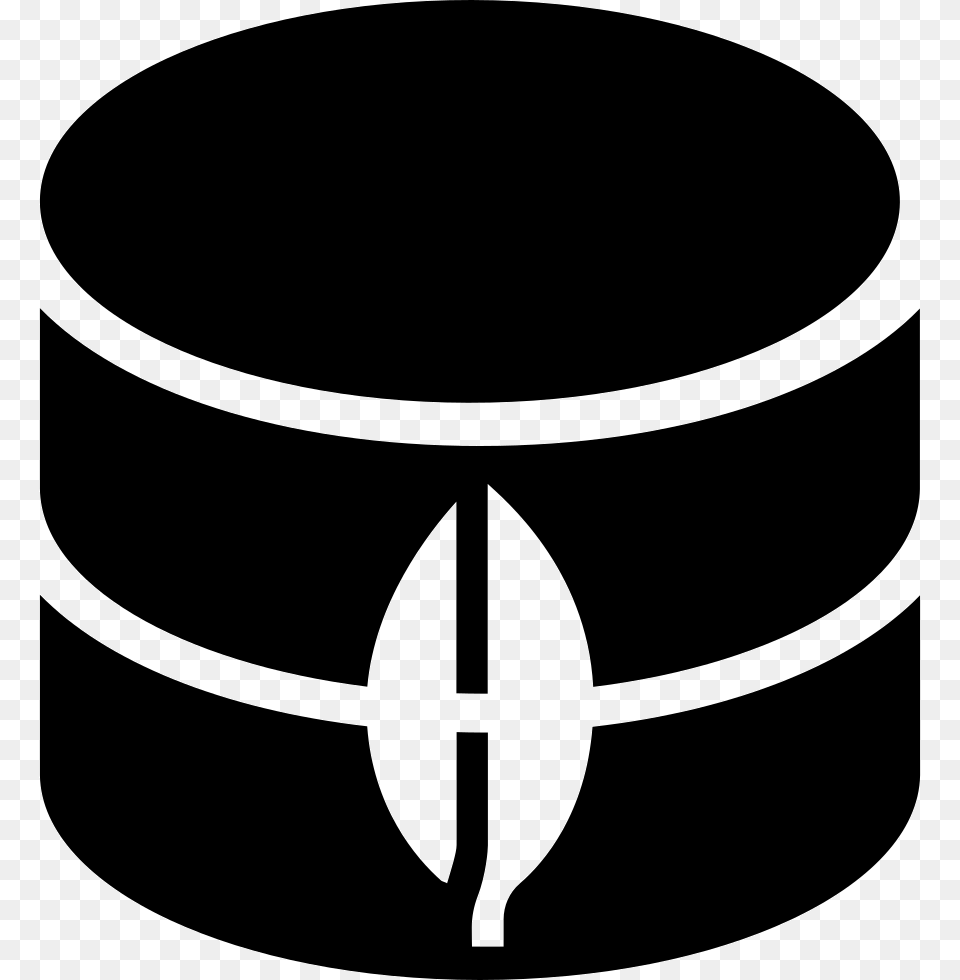 Mongodb Mongo Database Icon, Stencil Free Png Download