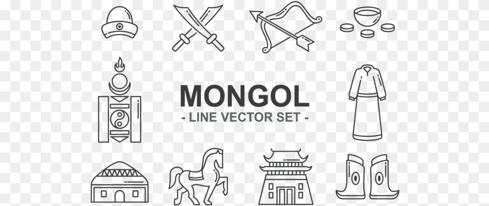 Mongol Icons Vector Line Art, Scoreboard, Stencil Png Image