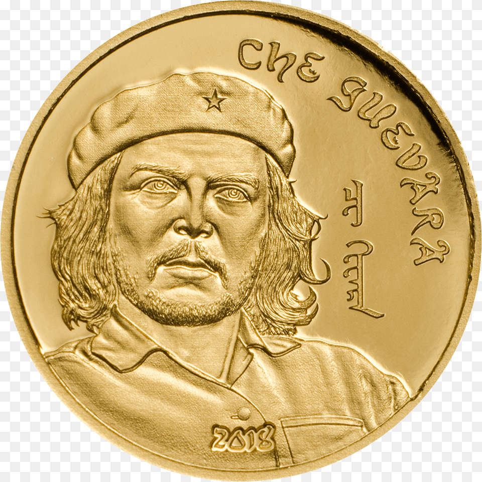 Mongolia 2018 1000 Togrog Che Guevara Che Guevara Coin, Gold, Adult, Male, Man Free Transparent Png