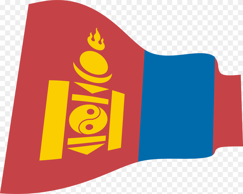 Mongolia Wavy Flag Clipart Png Image