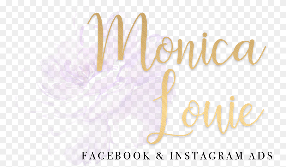 Monica Louie Facebook U0026 Instagram Ads Management Calligraphy, Anther, Flower, Plant, Purple Png