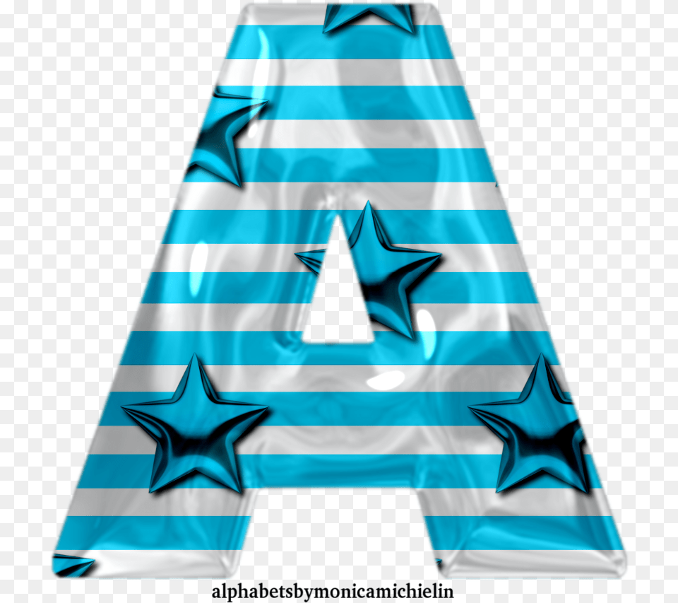 Monica Michielin Alfabetos Blue Stripes Stars Alphabet Alphabet By Monica Michieline 2019, Flag Free Png Download