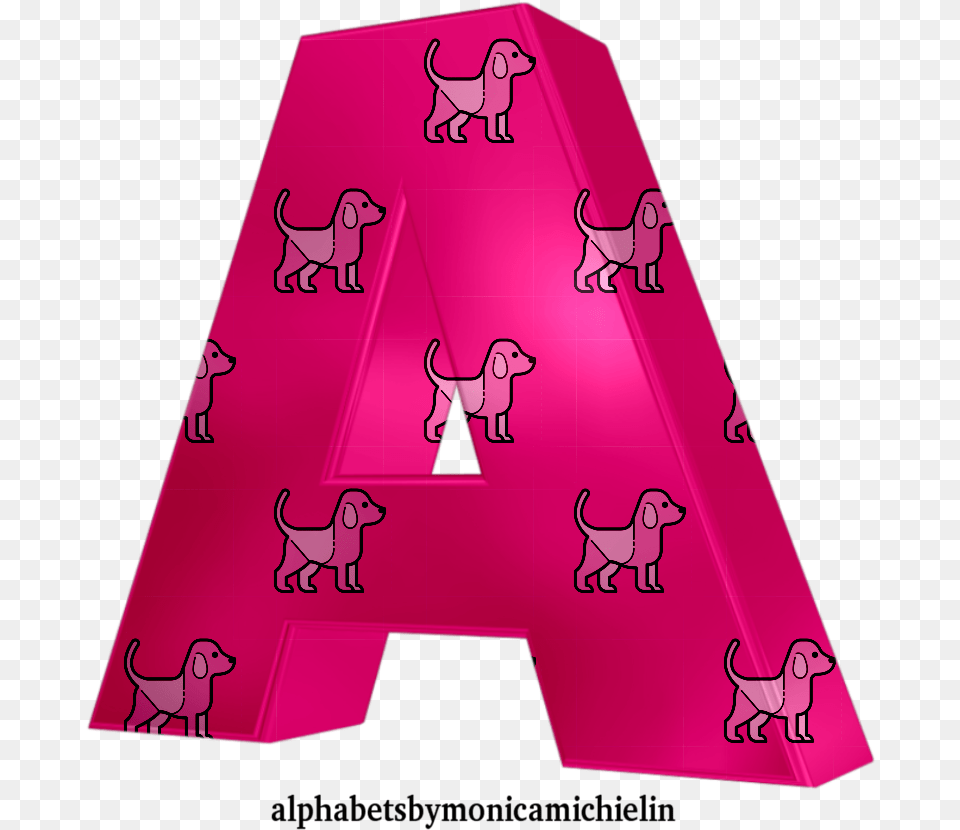 Monica Michielin Alphabets Pink Dog Puppy Alphabet Icons Alphabet Pink And Blue, Animal, Canine, Mammal, Pet Free Png