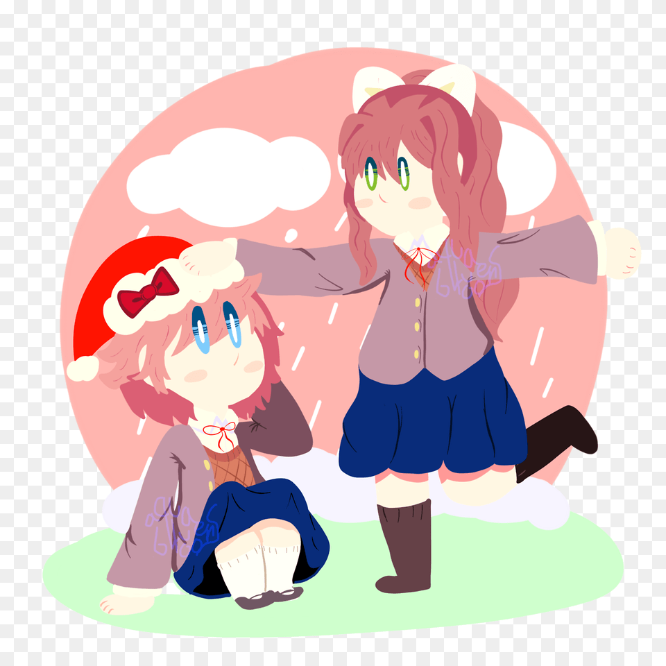 Monika And Sayori Ddlc, Book, Publication, Comics, Face Png Image