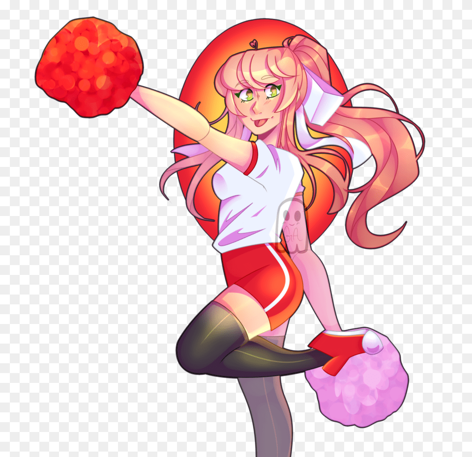 Monika But She Started A Cheerleading Club Instead Ddlc, Publication, Book, Comics, Raspberry Free Png Download
