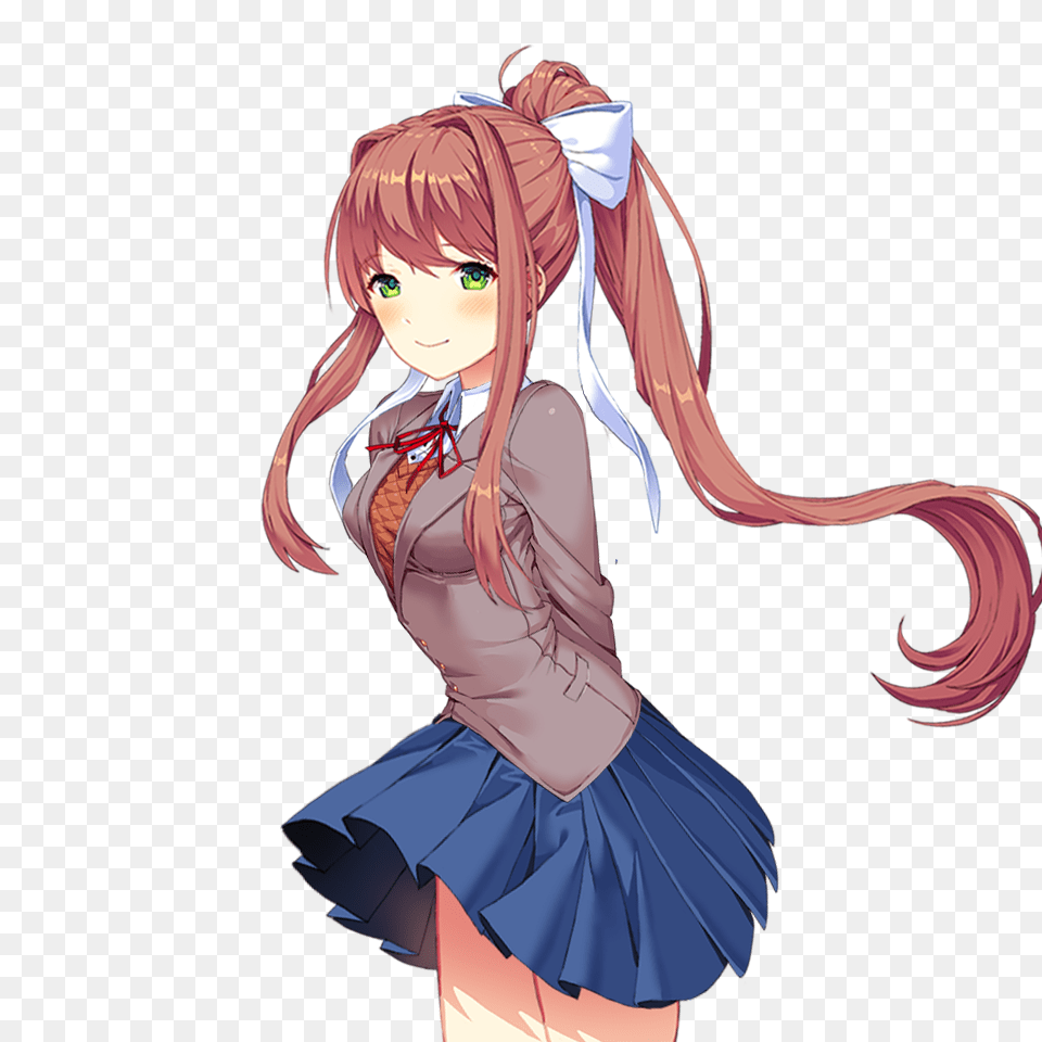 Monika Doing Yuris Pose Ddlc, Book, Comics, Publication, Adult Png