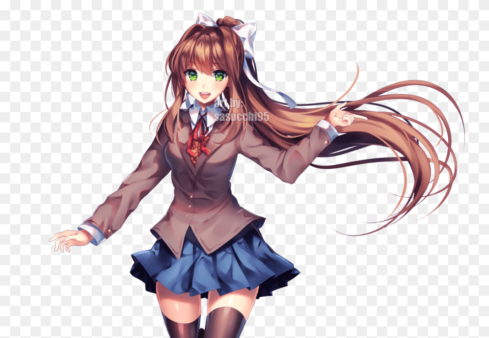 Monika Doki Doki Image, Book, Comics, Publication, Adult Free Png