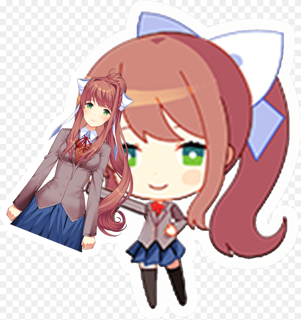 Monika Hug Doki Doki Literature Club Monika, Publication, Book, Comics, Adult Free Transparent Png