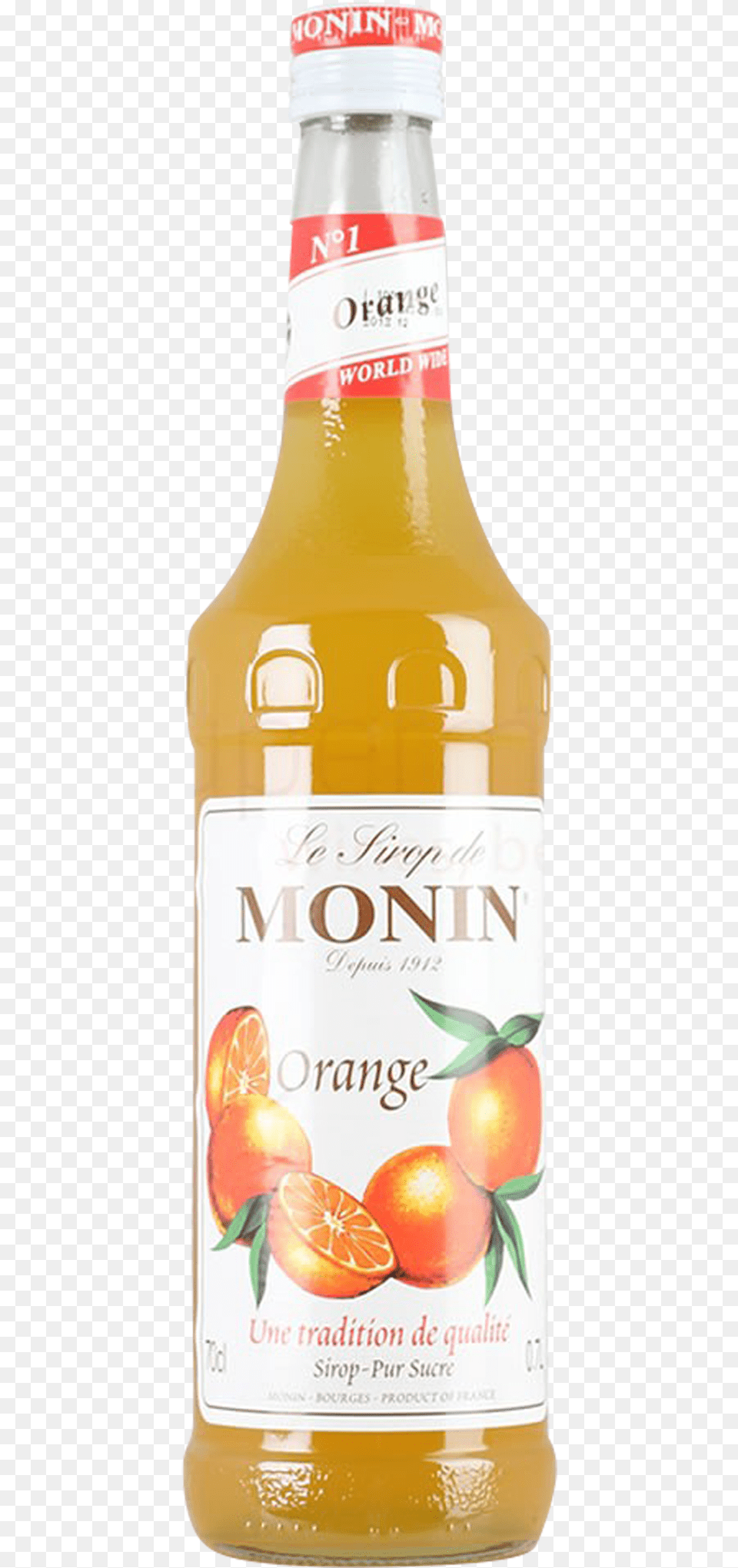 Monin Orange Syrup Syrups And Cordials, Beverage, Juice, Produce, Plant Png Image