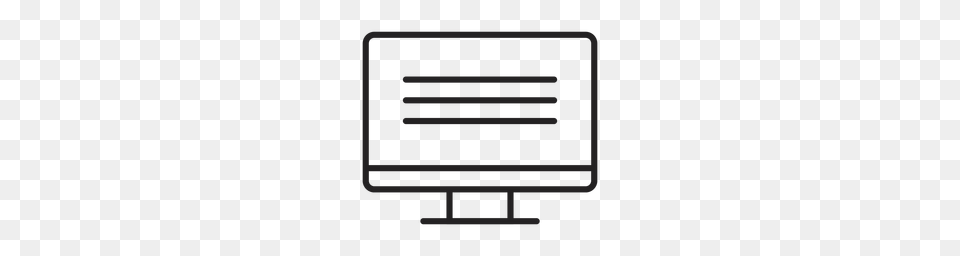 Monitor Flat Icon, Computer Hardware, Electronics, Hardware, Screen Free Transparent Png